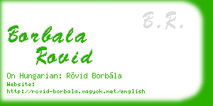 borbala rovid business card