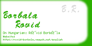 borbala rovid business card